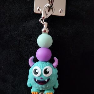 Cute Monster Tumbler Charm with Beads